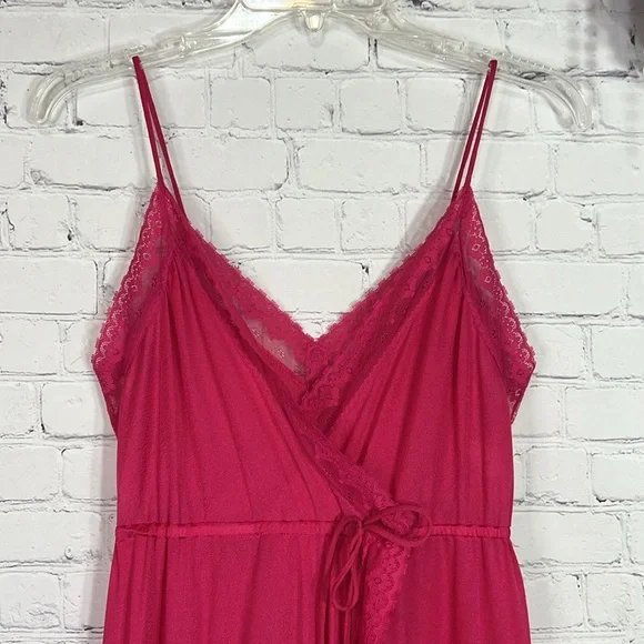 VTG Vanity Fair lace trim open front night gown - Picture 3 of 15